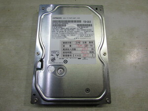 【YHD0253】★（正常）HITACHI HDS721050CLA362 3.5inch/内蔵HDD/S-ATA/500GB/電源投入回数:243回/累積時間:402時間 使用時間少なめ★中古