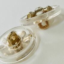 合金ボタンまとめ売り　24個　18mm ラインストーン　金属　ゴールド　透明アクリル　カボション　手芸　ハンドメイドパーツ　衣装　大量_画像4