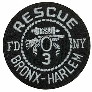 FDNY R3 ブロンクス－ハーレム ワッペン ブラック