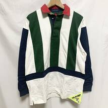 90s TOMMY HILFIGER SAILING GEAR ラガーシャツ M_画像1