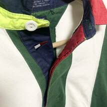 90s TOMMY HILFIGER SAILING GEAR ラガーシャツ M_画像4