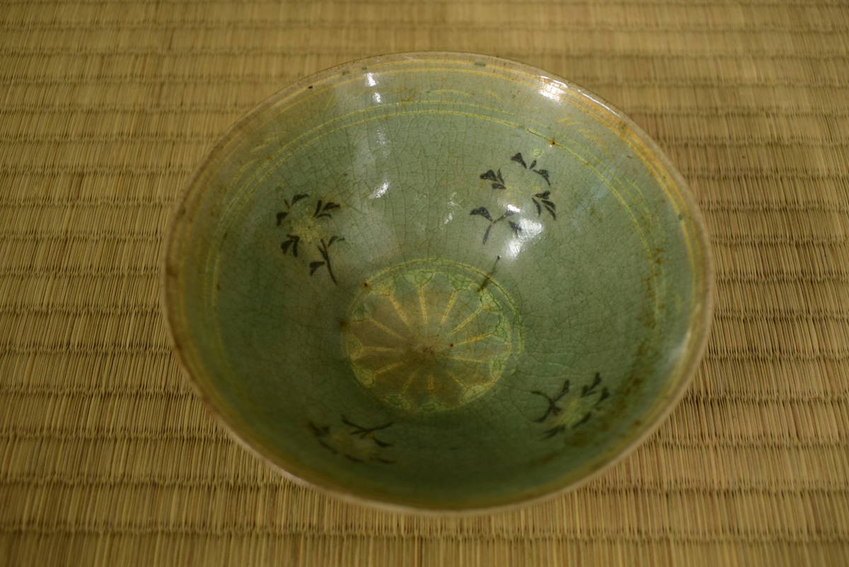 19290円激安特売 お取り寄せ受注生産 茶道具 高麗時代青磁象嵌『草花文