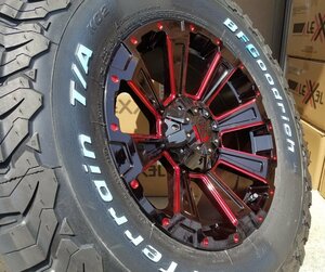 レッド LEXXEL DeathRock サーフ プラド ハイラックス H3 FJ 17インチ BF グッドリッチ オールテレーン KO2 265/65R17 265/70R17 285/70R17