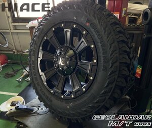 ハイエース レジアスエース LEXXEL DeathRock ヨコハマ ジオランダー MT G003 215/70R16 タイヤホイール16インチ 新品4本セット