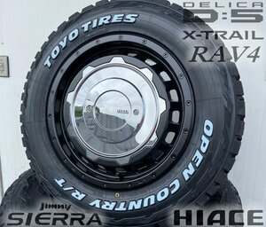 ジムニーシエラ JB74W LEXXEL SwaGGer Oldstyle トーヨー オープンカントリー RT 185/85R16 タイヤホイールセット 16インチ ホワイトレター