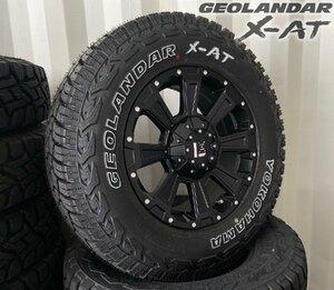 DeathRock ヨコハマ ジオランダーX-AT 235/70R16 タイヤホイールセット RAV4 デリカD5 エクストレイル アウトランダー CX5 ホワイトレター