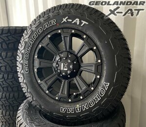 DeathRock ヨコハマ ジオランダーX-AT 235/70R16 タイヤホイールセット RAV4 デリカD5 エクストレイル アウトランダー CX5 ホワイトレター