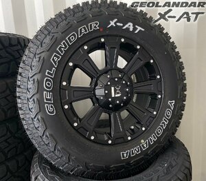 DeathRock ヨコハマ ジオランダーX-AT 235/70R16 タイヤホイールセット RAV4 デリカD5 エクストレイル アウトランダー CX5 ホワイトレター