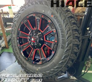 デリカD5 X-TRAIL LEXXEL DeathRock ヨコハマ ジオランダー MT G003 215/70R16 タイヤホイール16インチ 新品4本セット