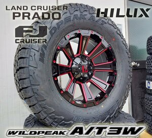 LEXXEL DeathRock サーフ FJクルーザー プラド ハイラックス 17インチ ファルケン WILDEPEAK A/T3W 265/65R17 265/70R17