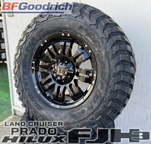 120 150 プラド FJ サバーバン タホ Ｈ3 ハイラックス サーフ タイヤホイール 17インチ Balano BF グッドリッチ KM3 285/70R17 265/70R17