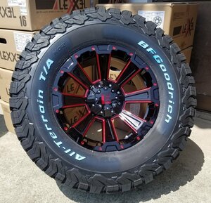 レッド LEXXEL DeathRock サーフ プラド ハイラックス H3 FJ 17インチ BF グッドリッチ オールテレーン KO2 265/65R17 265/70R17 285/70R17