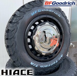 おすすめ 200系ハイエース HIACE LEXXEL SwaGGer Old style BF グッドリッチオールテレン KO2 215/70R16 16インチ タイヤホイールセット