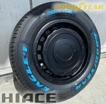 200系ハイエース HIACE LEXXEL SwaGGer Old style グッドイヤー ナスカ 215/65R16 車検対応 ホワイト タイヤホイール 16インチ_画像3