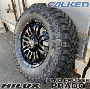 サーフ FJクルーザー プラド ハイラックス タイヤホイール 17インチ Balano FALKEN WILDPEAK M/T01 265/70R17 新品4本セット