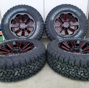 レッド LEXXEL DeathRock サーフ プラド ハイラックス H3 FJ 17インチ BF グッドリッチ オールテレーン KO2 265/65R17 265/70R17 285/70R17