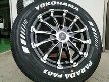 人気 ヨコハマ パラダ ホワイトレター 215/65R16 200系ハイエース 16インチ タイヤホイールセット BD12_画像1