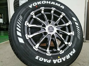 人気 ヨコハマ パラダ ホワイトレター 215/65R16 200系ハイエース 16インチ タイヤホイールセット BD12