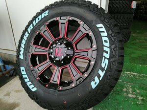 LEXXEL DeathRock 人気 タイヤホイールセット 200系ハイエース MONSTA モンスタ マッド 215/70R16 ホワイトレター