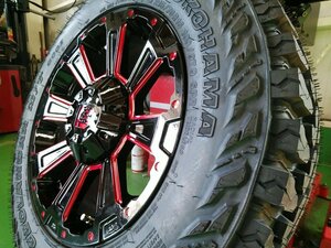 デリカD5 X-TRAIL RAV4 タイヤホイール ヨコハマ ジオランダー MT G003 225/75R16 16インチ DeathRock 新品4本セット