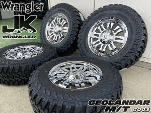 Jeep ラングラー JK JL 希少カラー クロームメッキ Balano 17インチ ヨコハマ ジオランダー G003 265/70R17 285/70R17