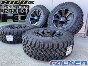 120 150 プラド ハイラックス HILUX サーフ FJ サバーバン Ｈ3 17インチ DeathRock ファルケン WILDPEAK M/T01 265/70R17