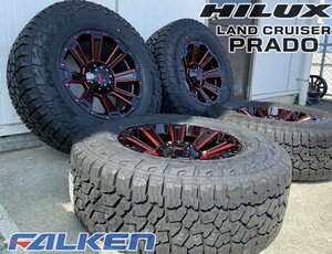 120 150 プラド サーフ ハイラックス FJ タイヤホイール FALKEN WILDPEAK AT3W 265/70R17 新品4本セット 17インチ DeathRock