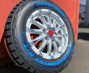 16インチ 車検対応 タイヤホイールセット TOYO オープンカントリーRT 215/65R16 ハイエース レジアスエース BD12 1台分 ホワイトレター