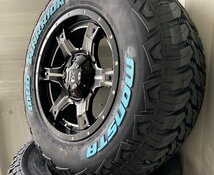 ハイラックス 150 120 プラド サーフ H3 FJ モンスタータイヤ マッドウォーリアー 265/65R17 265/70R17 OutLaw 17インチ ホワイトレター_画像2