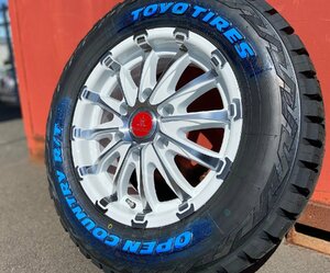 16インチ 車検対応 タイヤホイールセット ハイエース レジアスエース TOYO オープンカントリーRT 215/65R16 BD12 1台分 ホワイトレター