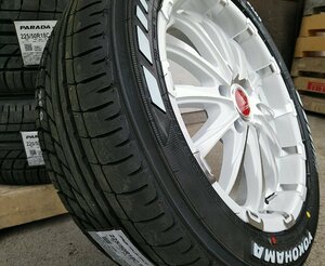 ヨコハマ パラダ ホワイトレター 225/50R18 ハイエース200系 HIACE タイヤホイール 車検対応 バン規格適合 18インチ BD12