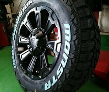 デリカD5 クロスロード エクストレイル CHR 16インチ デスロック DeathRock MONSTA モンスタ マッド 215/70R16 ホワイトレター_画像2