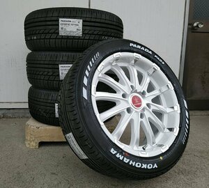 ヨコハマ パラダ ホワイトレター 225/50R18 ハイエース200系 HIACE タイヤホイール 車検対応 バン規格適合 18インチ BD12