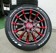 人気 タイヤホイール 新品4本セット 200系ハイエース 225/50R18 ヨコハマ パラダ ホワイトレター 車検対応 18インチ BD12_画像6