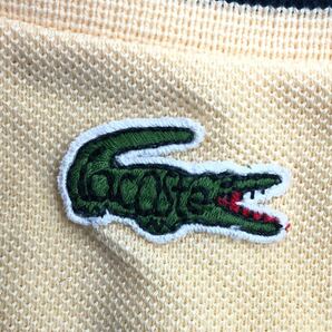 70s ヴィンテージ ● CHEMISE LACOSTE シュミーズラコステ ● 胸ポケット ロゴ ワニ ワッペン 半袖 ポロシャツ イエロー 4の画像4