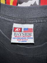 MADE IN USA USMC SEMPER FIDELIS HEAVY WEIGHTコットンTシャツ BAYSIDE製　XLARGE ブラック_画像3