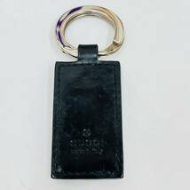 GUCCI グッチ レザー キーホルダー オールド ヴィンテージ バッグチャーム キーリング_画像2