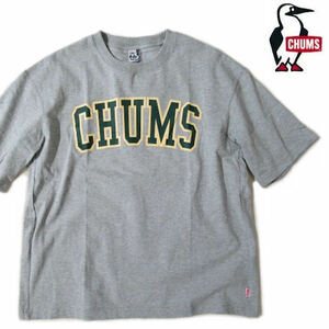 チャムス/CHUMS　オーバーサイズドチャムスカレッジＴシャツ リサイクルコットン 大きめＴシャツ CH01-2180 ヘザーグレー XLサイズ