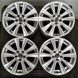 管理番号：S2-91【4本価格】【18×7.5J 5x114.3 ET+45 ハブ60】トヨタ純正・30系ヴェルファイア等・直接引取可能・下取り可能