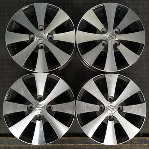 管理番号：S2-53【4本価格】【14x4.5J 4x100 ET+50 ハブ54】スズキSUZUKI純正・ワゴンR等・直接引取可能・下取り可能