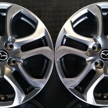 管理番号：S2-160【4本価格】【16×5.5J 4x100 ET+40 ハブ54】マツダMAZDA純正・デミオ等・店頭直接引取可能・下取り可能_画像3