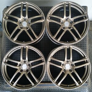 管理番号：W9-55【4本価額】【18x8J 5x114.3 ET+48 ハブ73】YOKOHAMA AVS MODEL T5・エルグランド等・日本製・直接引取可能