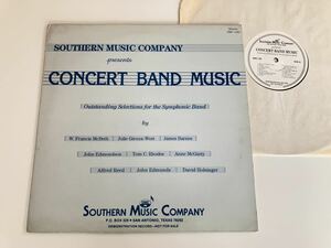 【非売品プロモ盤】SOUTHERN MUSIC COMPANY presents CONCERT BAND MUSIC LP SMC-100 Alfred Reed,James Barnes,W.F.McBeth,Anne McGinty