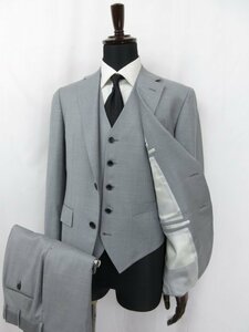 HH定価100万↑ 未使用【ロロピアーナ Loro Piana】 銀座直営店購入 AUSTRALIAS生地 SUPER150's 3ピース スーツ(メンズ)46 グレー◎27AAA092