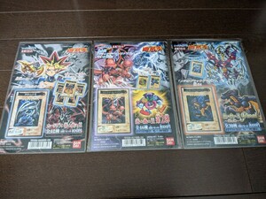  Yugioh * Carddas 1 & 2 & 3 картон 3 шт. комплект * не использовался прекрасный товар * синий глаз. белый дракон черный * Demon z* Dragon * Bandai * бесплатная доставка 