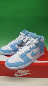 ♪♪NIKE DUNK HI RETRO BLUE CHILL (DD1399-401) 2022年 ナイキ　ダンクハイレトロ ブルーチル×ホワイト 28.0cm スニーカー♪♪