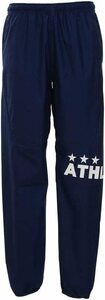 【KCM】Z-athlet-55-O★展示品★【ATHLETA/アスレタ】メンズ　ストレッチトレーニングパンツ　ロング　04125　ネイビー　サイズO　サッカー