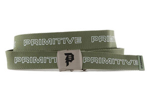 PRIMITIVE SKATEBOARDING (プリミティブ) ベルト ガチャベル Euro Web Belt Sage スケボー SKATE SK8 スケートボード