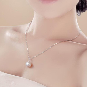 1円スタート necklace pearl ペンダント トップのみ 真珠 白 フェイク パール 127の画像3