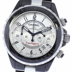 【CHANEL】シャネル J12 スーパーレッジェーラ クロノグラフ H1624 自動巻き メンズ_740636【ev10】